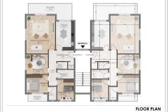 draw 2d floor plans, 3d floor plans with realistic texture