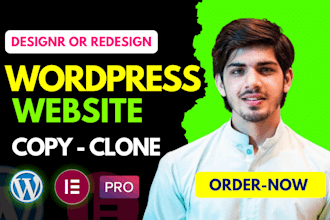 design, redesign, update, edit, copy clone or revamp wordpress website