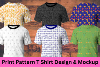 create print pattern t shirt baby shirt design for you