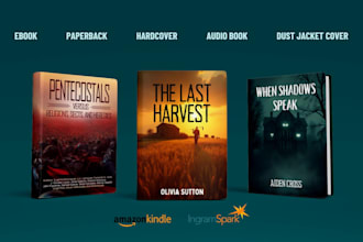 do ebook cover or book cover design for amazon kindle and ingram sparks