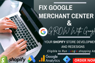 fix merchant center suspension and setup google shopping ads for shopify store