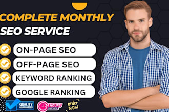 build complete monthly seo service for google top rankings