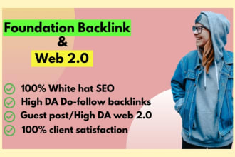 do foundation backlinks and high da web 2 0 links manually