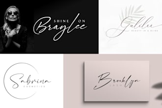 do luxury, professional makeup, cosmetic or spa signature logo