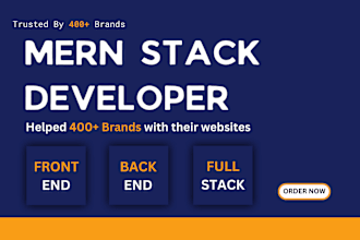 develop mern stack website as mern stack developer