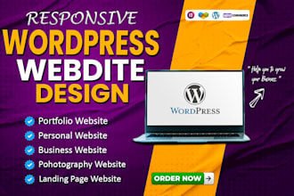 design a responsive personal portfolio website in wordpress
