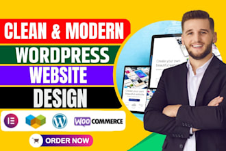 create clean and modern wordpress website, portfolio website, redesign