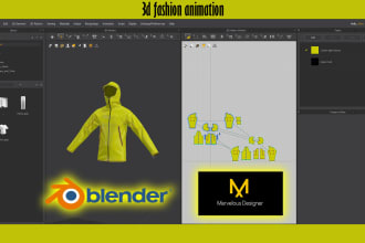 create a 3d fashion animation, 3d clothing products design