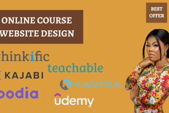 get your online course built on thinkific, kajabi, teachable, kartra, and podia