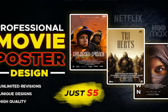 design professional movie posters, film posters