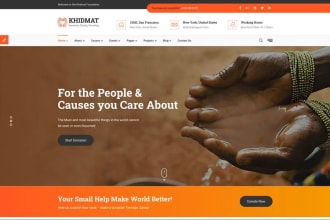 create crowdfunding, charity, nonprofit, ngo , fundraising , donation website