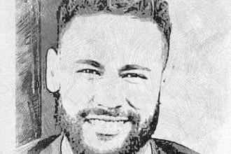draw pencil sketch portrait from a photo