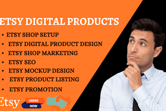 design etsy digital products, setup etsy shop, etsy digital planner, etsy SEO