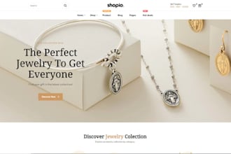 develop a brand shopify jewelry website, jewelry store design, ecommerce website