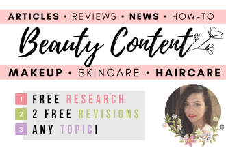 write beauty articles and blog posts