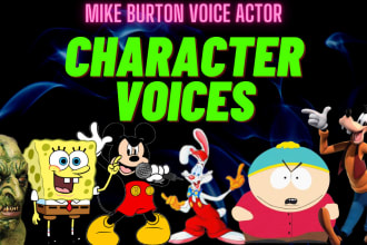 voice over male character voices for video games and cartoon