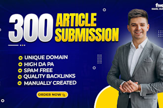 build 300 unique domain article submission white hat seo contextual backlinks