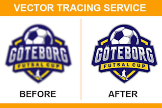recreate logo ,redraw,modify,revamp,resize and vector trace graphic design