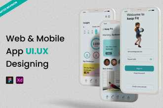 do web, and mobile app UI UX designing wireframing and prototyping