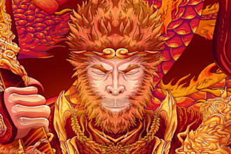 create hand drawn art in japanese style