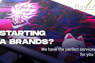 make premium deskmat mousepad illustration for your brand
