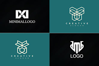 do professional minimalist geometric logo