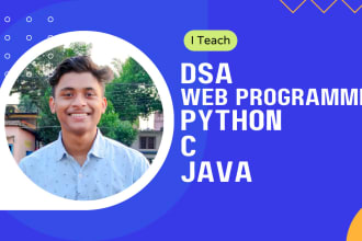 be your python, java, c, web programming and data structures tutor