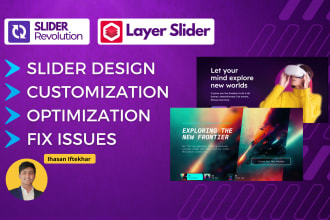 create revolution slider, layer slider, custom slider, web banner, hero section
