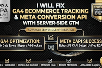 fix ga4 ecommerce tracking and meta conversion API with server side GTM