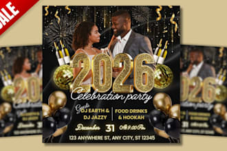 design stunning grand opening, birthday, or event flyer