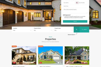 design real estate agent or mortgage website website