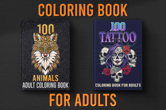 design a unique adult coloring book cover for amazon kdp