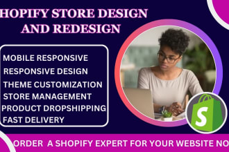 shopify website redesign build shopify dropshipping store design wix webiste