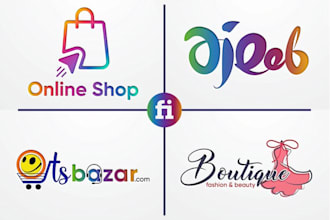 design incredible beautiful ecommerce, online shop logo