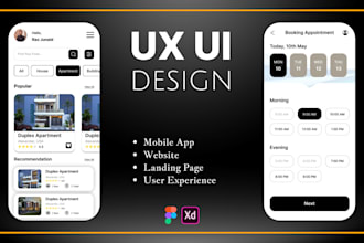 design unique website or mobile app ui ux mock up in figma