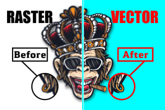 do the manual tracing, transform the raster logo into the vector, redraw edit