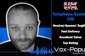record a professional voicemail phone system or IVR telephony responses