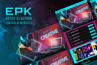 design develop artist website epk sheet, press kit, media kit