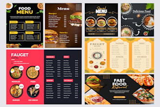 design modern restaurant, food menu design