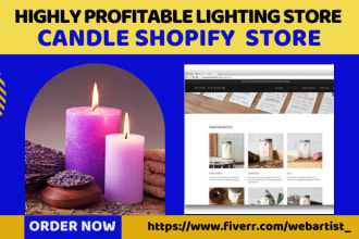 design candle shopify store candles store lighting store candle website