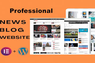 create news website design or blog website