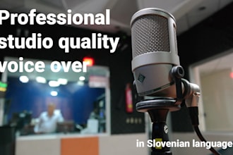 record a slovenian voice over in a profesional studio