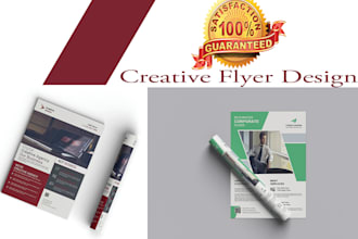 do professional business, event, real estate flyer design with broshure