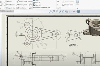 create 2d engineering drawings, technical drawings