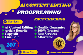 do ai content editing, proofreading and fact checking your ai chatgpt content