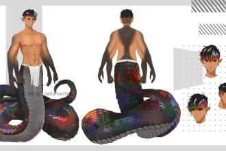 draw awesome fantasy character art for nonhuman monster