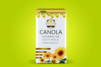 design olive, cooking oil label and product label design
