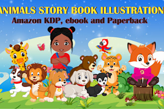 illustrate a children story book illustrations