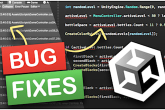 fix bugs, resolve errors in your unity game