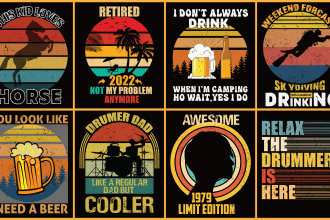 do vintage t shirt or retro and outdoor t shirt design